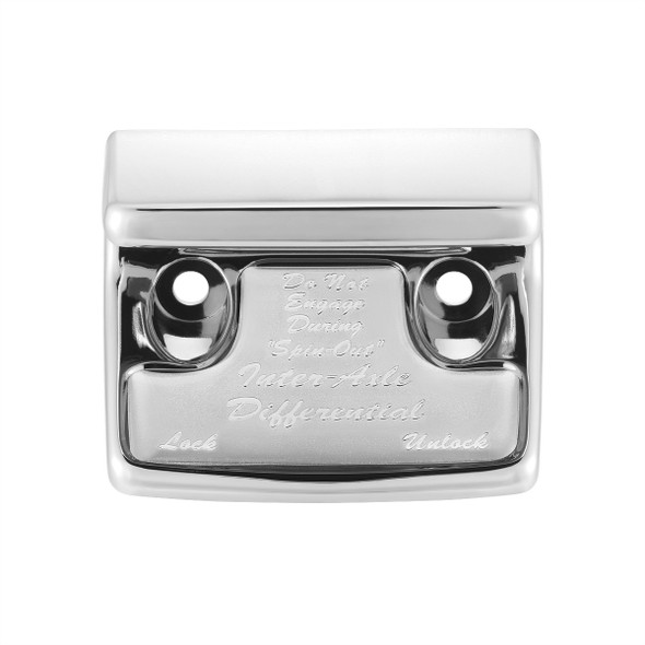 Chrome Plastic Axle/Differential Switch Guard With Glossy Sticker For 1990-2010 Freightliner Classic-Silver