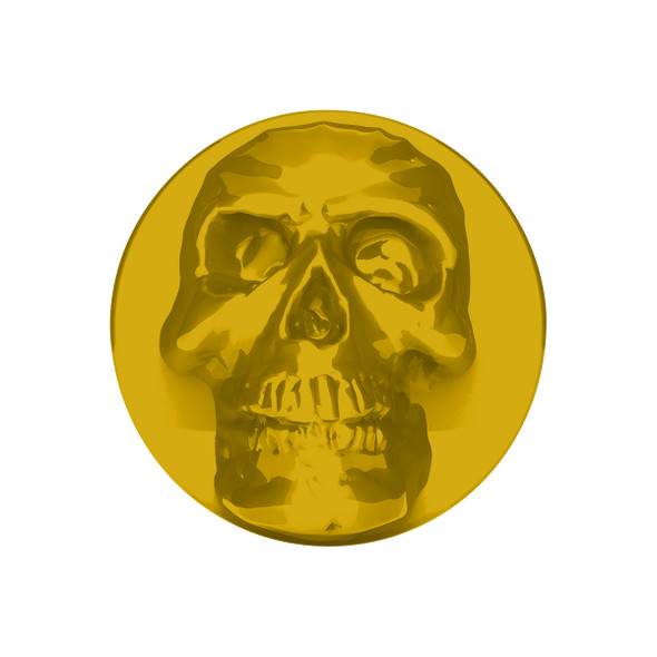 Skull Air Valve Knob - Electric Yellow