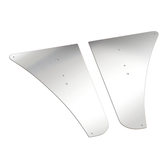 Stainless Plain Lower Hood Panel For 1989+ Kenworth W900L (Pair)