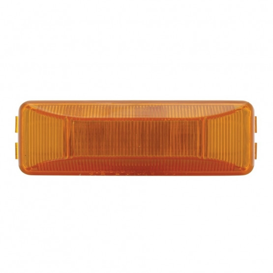 Dual Bulbs Rectangular Light (Clearance/Marker) - Amber Lens