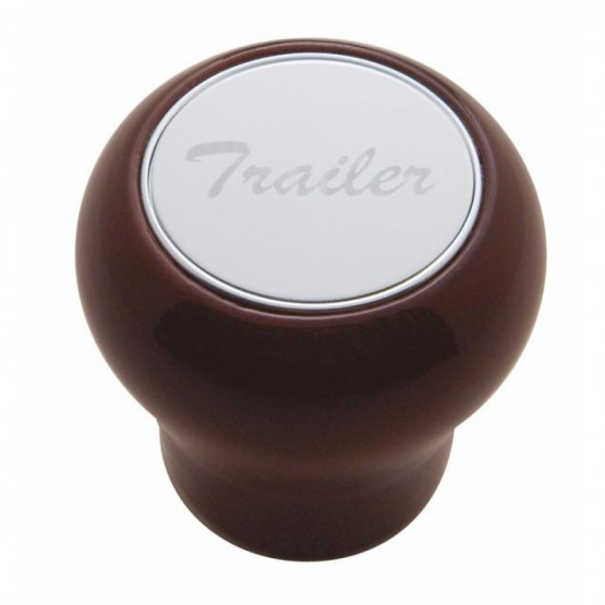 "Trailer" Wood Air Valve Knob - Stainless Plaque