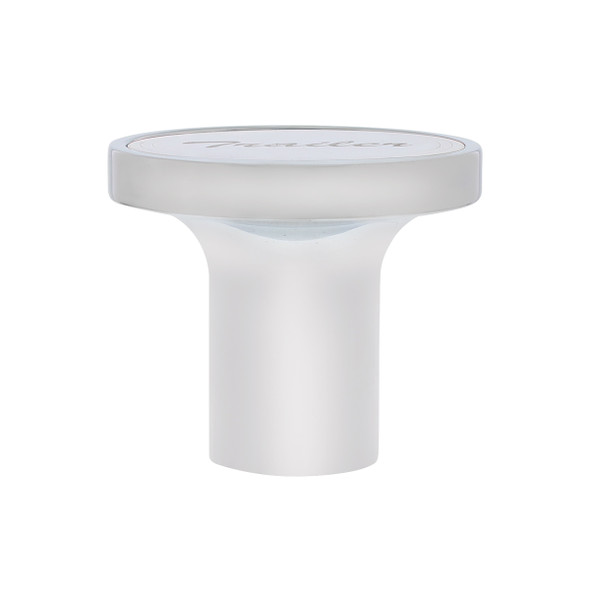 Aluminum Screw-On Air Valve Knob With Stainless Trailer Plaque - Chrome