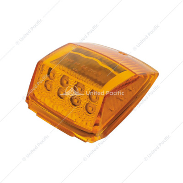 39527-UP 17 LED REFLECTOR SQUARE CAB LIGHT - AMBER LED/AMBER LENS