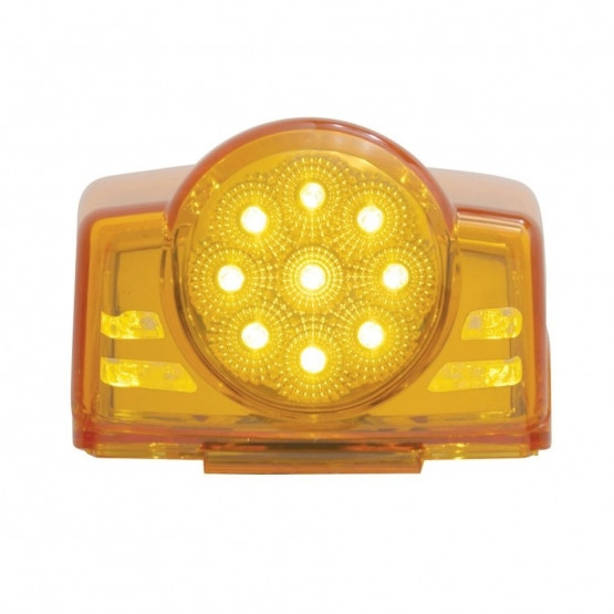 39602-UP 19 LED REFLECTOR SQUARE CAB LIGHT - AMBER LED/AMBER LENS