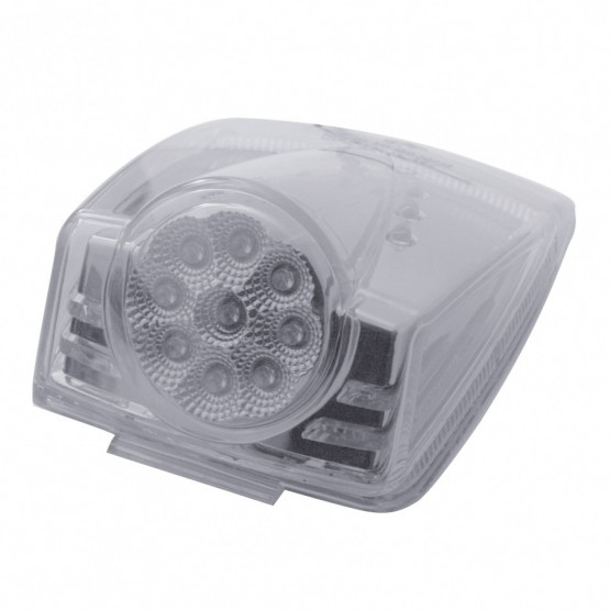 39603-UP 19 LED REFLECTOR SQUARE CAB LIGHT - AMBER LED/CLEAR LENS