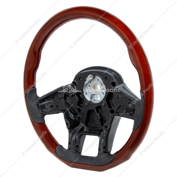 Peterbilt 579 Leather & Wood Steering Wheel