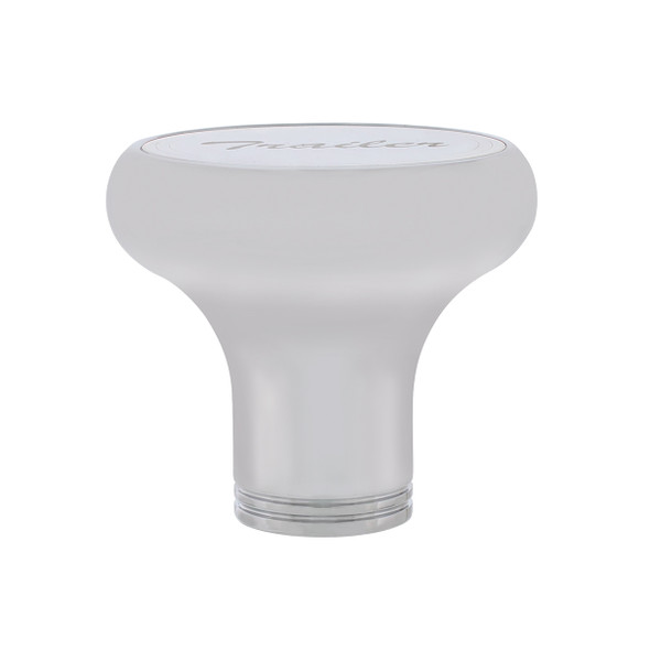 "Trailer" Deluxe Air Valve Knob - Stainless Plaque With Cursive Script
