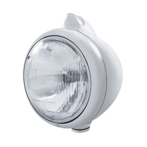 Stainless Steel Guide 682-C Headlight H6024 & Original Style LED Signal - Clear Lens