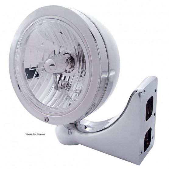 Stainless Steel "Bullet" Classic Headlight Crystal H4 Bulb