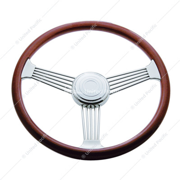 88110-UP 18" BANJO STEERING WHEEL WITH HUB & HORN BUTTON KIT FOR PETERBILT (1998-2005), KENWORTH (2001-2002)