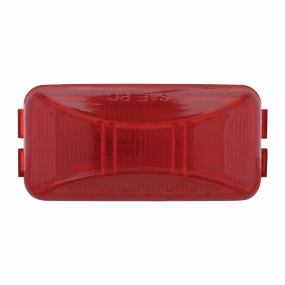 Single Bulb Rectangular Light (Clearance/Marker) - Red Lens