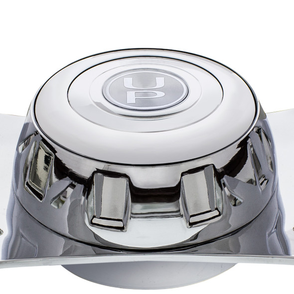 88140-UP 18" CHROME GT STEERING WHEEL WITH HUB & HORN BUTTON KIT FOR PETERBILT (1998-2005) & KENWORTH (2001-2002)