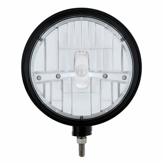 Black "Billet" Style Groove Headlight 5 LED Bulb - Chrome