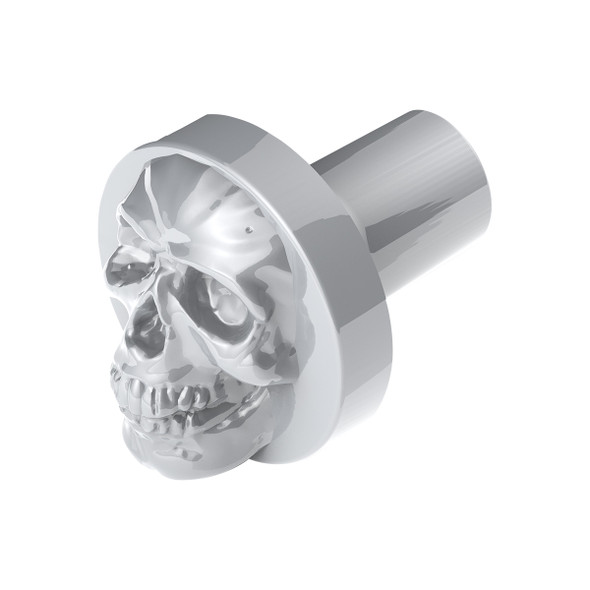 Skull Air Valve Knob - Liquid Silver