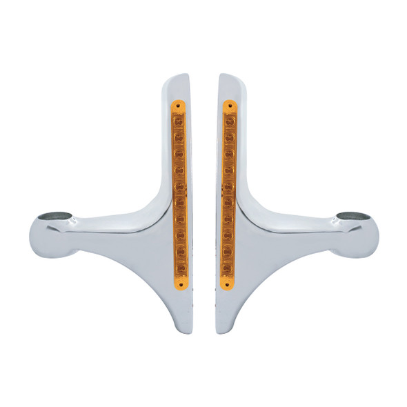 LED Headlight Bracket - 10 Amber LED/Amber Lens (Pair)