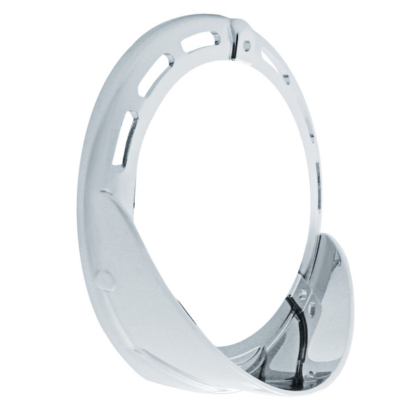 Round Turn Signal Light Bezel With Up Side Down Visor