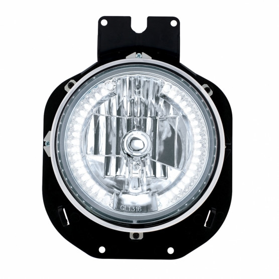 Crystal Headlight With 34 White LED Side Lights For 1996-2005 Freightliner Century