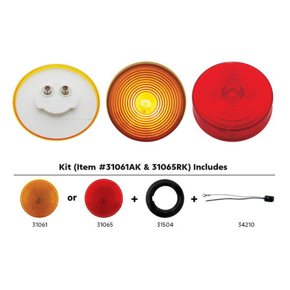2.5" Round Light Kit (Clearance/Marker) - Amber Lens