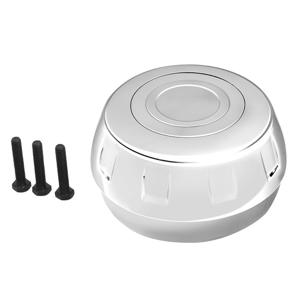 88259-UP CHROME STEERING WHEEL HUB & HORN BUTTON KIT FOR PETERBILT (2006+) & KENWORTH (2003+)