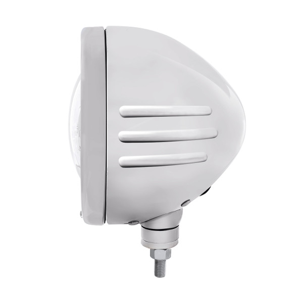 Stainless Bullet Embossed Stripe Headlight Housing With 5 LED 7" Round Headlight