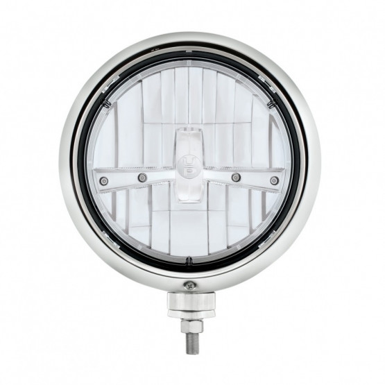 Black Guide Headlight 5 LED Bulb - Chrome