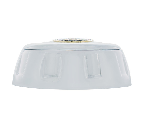 88194-UP CHROME ALUMINUM STEERING WHEEL HORN BUTTON WITH METAL MEDALLION, US ARMY