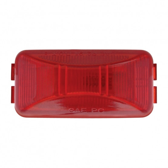 Rectangular Light Kit (Clearance/Marker) With Black Bracket - Red Lens (Bulk)