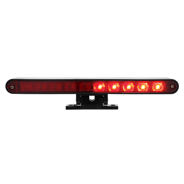 10 LED Split Function 3rd Brake Light With Black Swivel Pedestal Base - Red LED/Red Lens