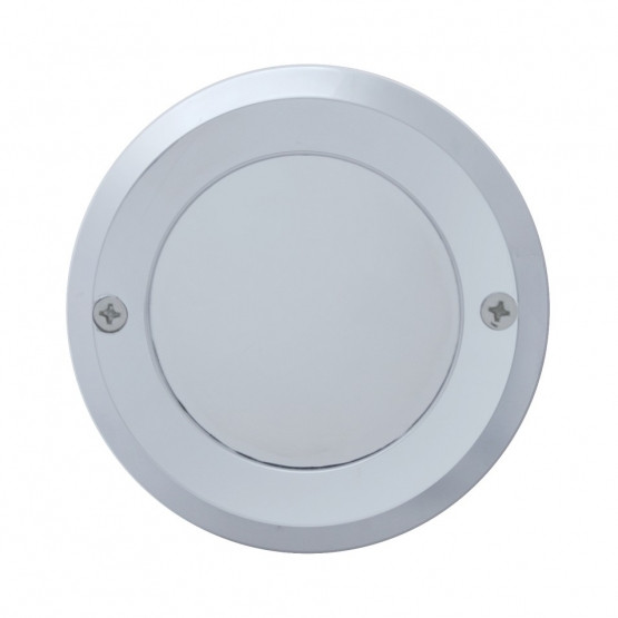 2" Chrome Plastic Mirror Light Bezel Without Visor
