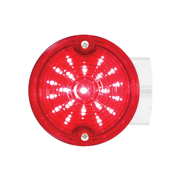 21 LED 3-1/4" Signal Light For Harley Motorcycle With Housing - Red LED/Red Lens