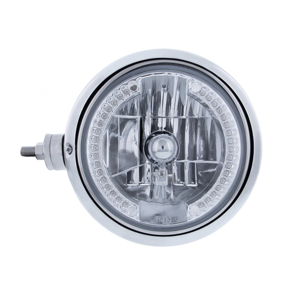SS Guide 682-C Style Headlight Assembly W/Crystal Lens & 34 LEDs Position Light - L/H (Horizontal Mount)