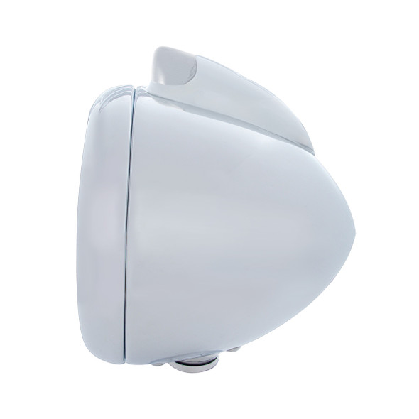 Stainless Steel Guide 682-C Headlight H4 With White LED & Original Style LED Signal - Clear Lens