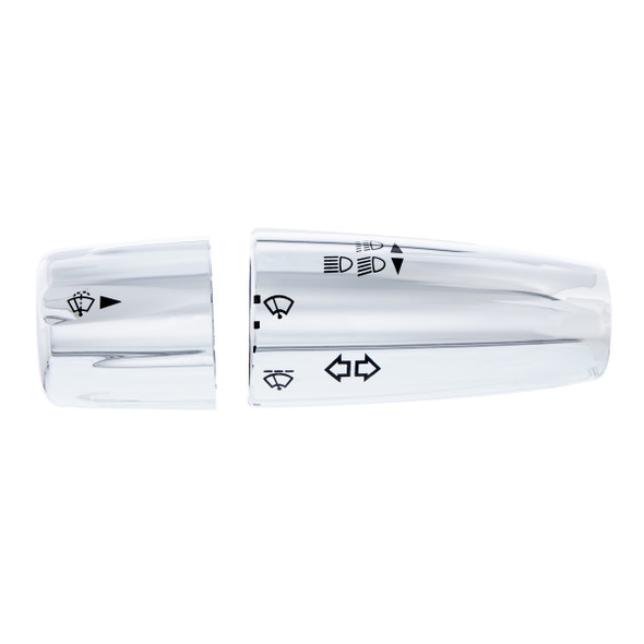 41408-UP CHROME PLASTIC TURN SIGNAL LEVER COVER FOR 2006-2019 PETERBILT & KENWORTH