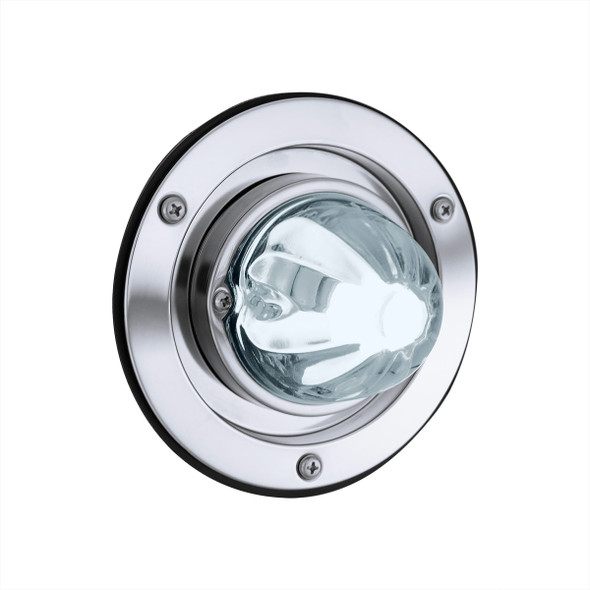 Dual Function Glass Watermelon Sleeper Bunk Kit With 304 Stainless Steel Bezel & LED Bulb-Clear Lens/White LED