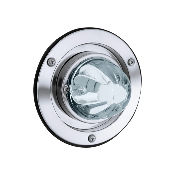 Dual Function Glass Watermelon Sleeper Bunk Kit With 304 Stainless Steel Bezel & LED Bulb-Clear Lens/White LED