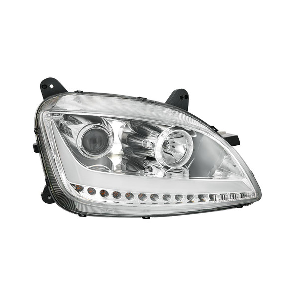 Chrome Projection Headlight With LED Position Light & Sequential Signal For 2012-2021 Peterbilt 579- Passenger