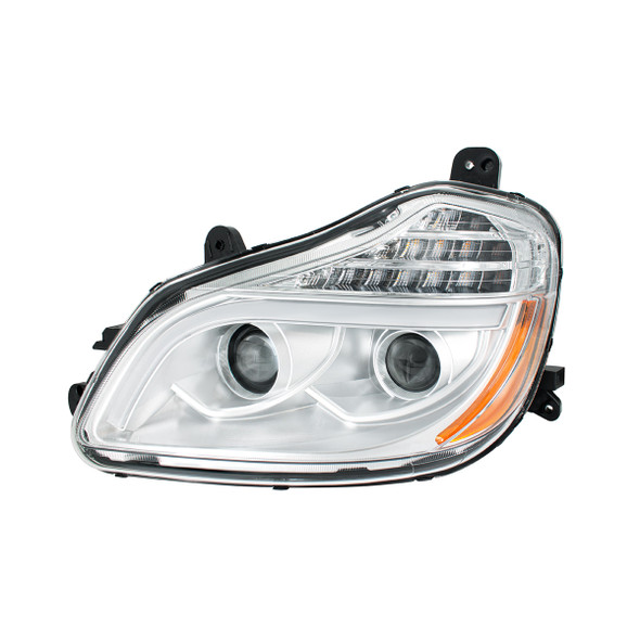Chrome 8 LED Projection Headlight For 2013-2021 Kenworth T680-Driver