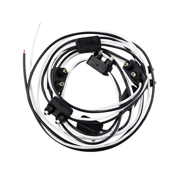 8 Count 2-Prong Male Bullet Plugs 16G Wire Harness - 7" Lead Between Plugs (Bulk)