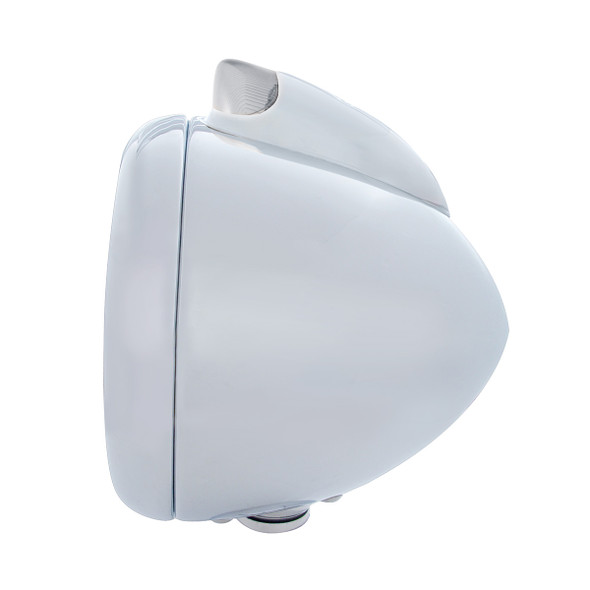 Chrome Guide 682-C Headlight No Bulb With Original Style LED Signal - Clear Lens