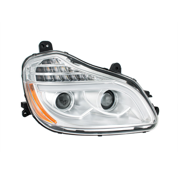 Chrome 8 LED Projection Headlight For 2013-2021 Kenworth T680-Passenger