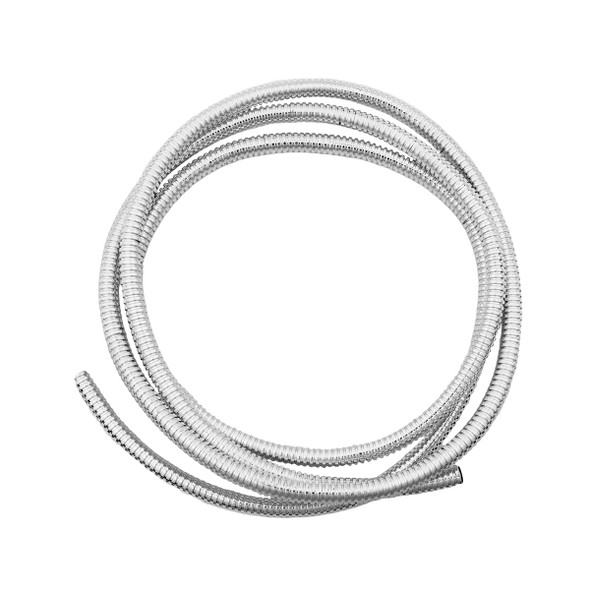 72" Long Chrome Wire Loom - 1/4" Diameter