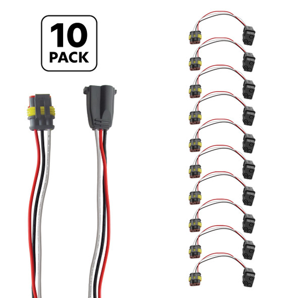 3-Way Molded Female Bullet Plug To 3-Way TE AMP Style 1.5mm Plug adapter (10 Pcs)