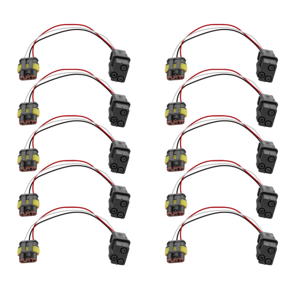 3-Way Molded Female Bullet Plug To 3-Way TE AMP Style 1.5mm Plug adapter (10 Pcs)