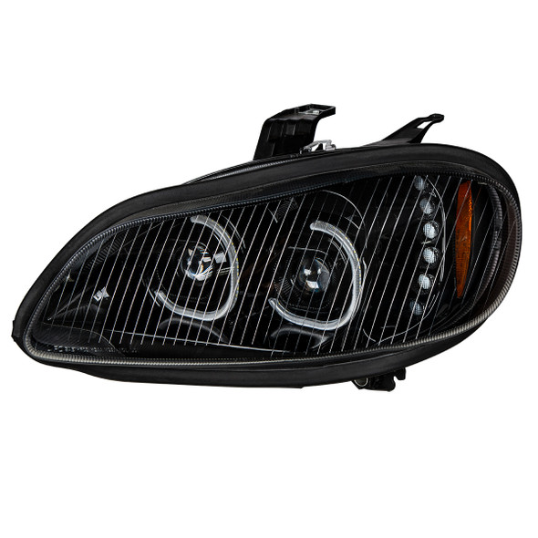 Black LED Projection Headlight Assembly For 2003-2024 Freightliner M2- Driver