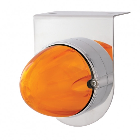 Stainless Light Bracket With 9 LED Dual Function Watermelon GloLight - Amber LED/Amber Lens