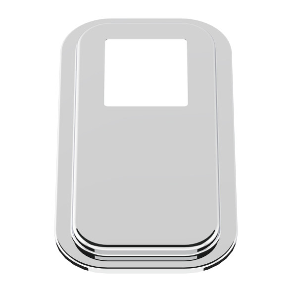 21731-UP PETERBILT STAINLESS STEEL SHIFT PLATE COVER - EXTENDED HOOD