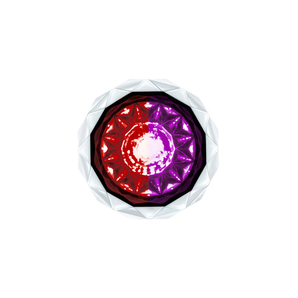 Double Fury 4 LED Dual Function 1-1/8" Crystal Watermelon Light-Red & Purple LED
