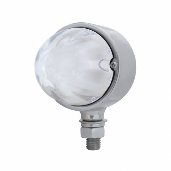 9 LED Dual Function GloLight Single Face Light - Red LED/Clear Lens