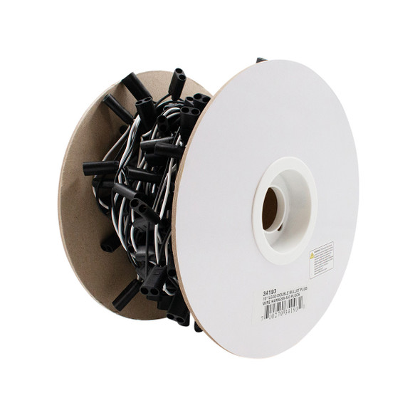 150 Count 2-Prong Female Bullet Plugs 16G Wire Harness Roll - 126' W/10" Lead Between Plugs