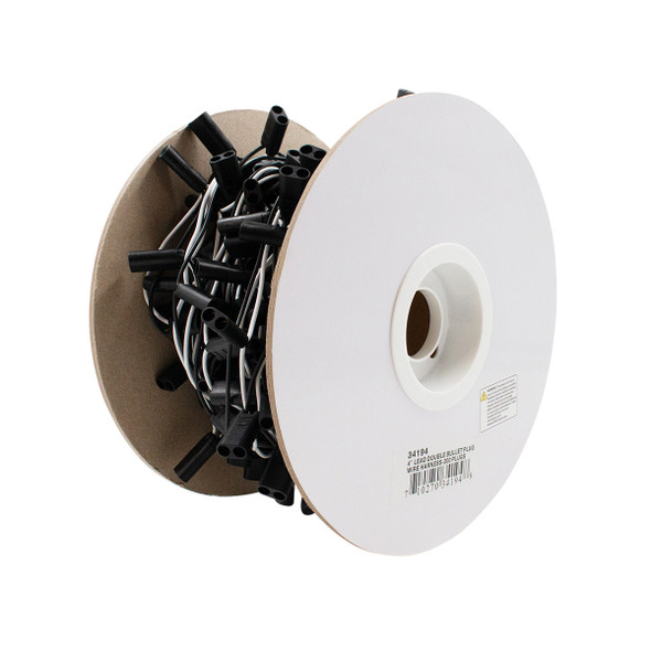 200 Count 2-Prong Female Bullet Plugs 16G Wire Harness Roll - 66' W/4" Lead Between Plugs